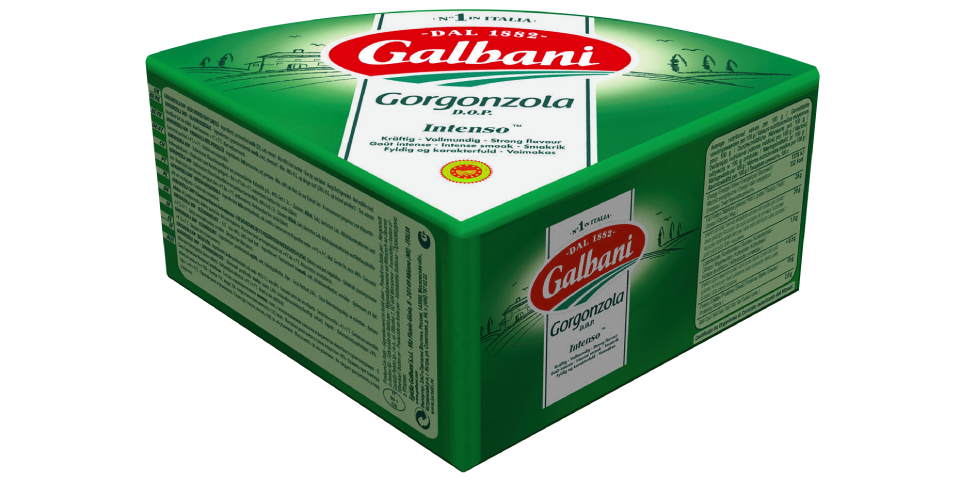 Gorgonzola Galbani Intenso DOP Theke italienischer Käse Blauschimmel